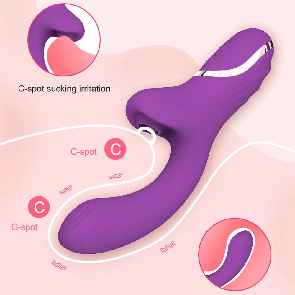 G بقعة تحفيز مدلك تهتز شفط 2 في 1 البظر هزاز 10 طرق الاهتزاز جهاز شفط البظر لعبة الجنس الإناث
