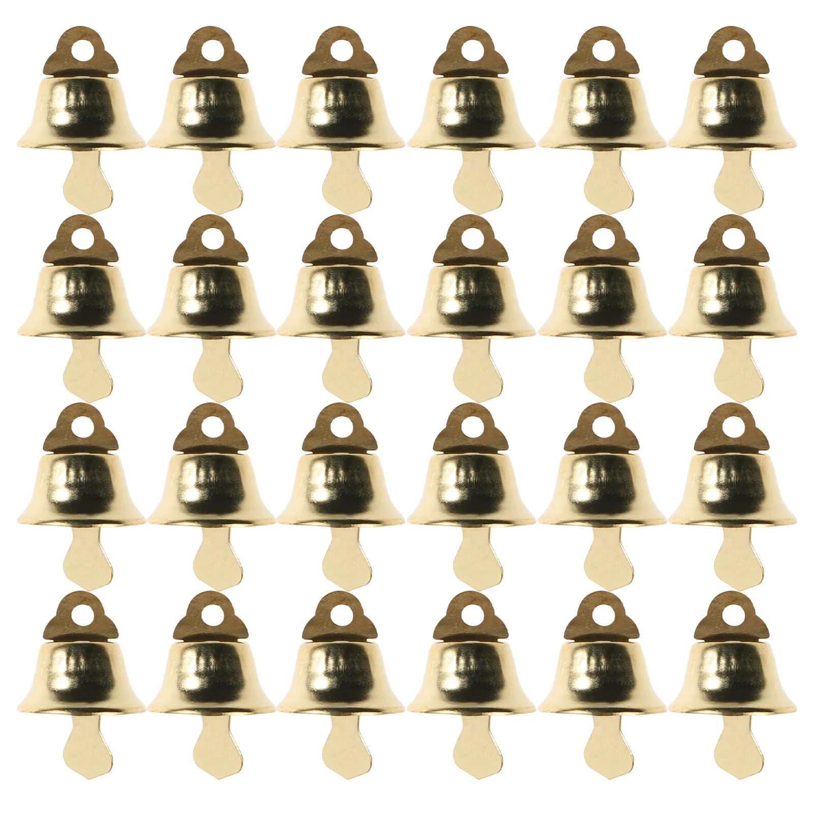 

120Pcs Christmas Bell Hanging Pendant Mini Bell Ornament Christmas Tree Decor DIY Wind Chime Accessories Golden Xmas Gift