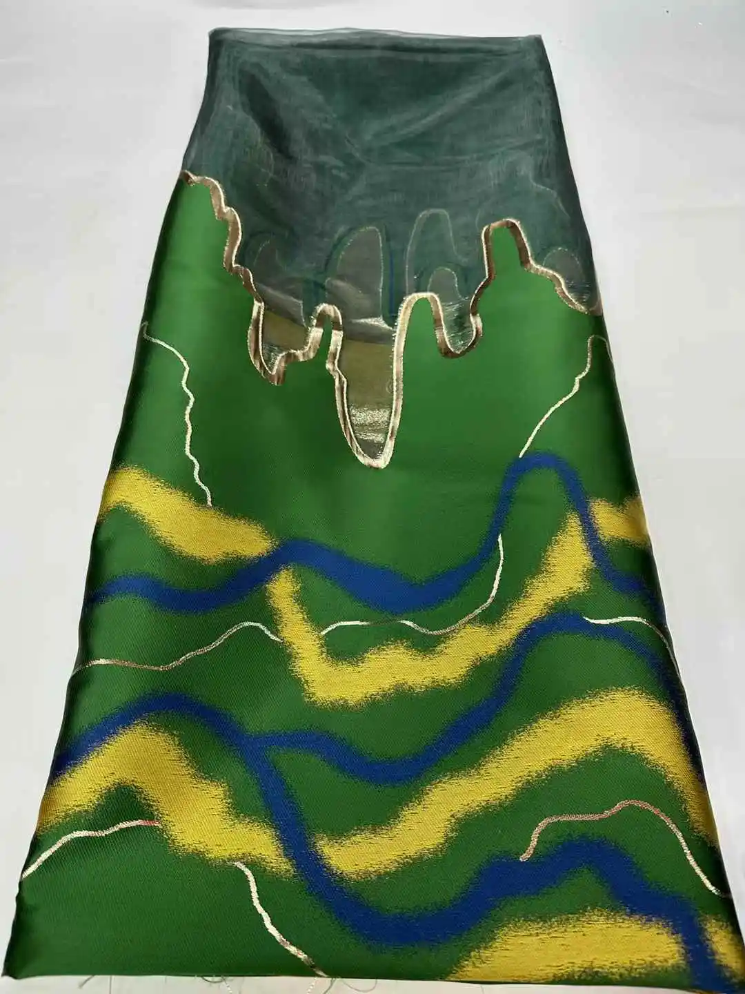 ผ้า Jacquard ภาษาฝรั่งเศสคําแอฟริกันลูกไม้ผ้า Organza ผ้าสไตล์แอฟริกันผ้า 2025 สําหรับงานแต่งงานชุดแต่งงานเย็บ