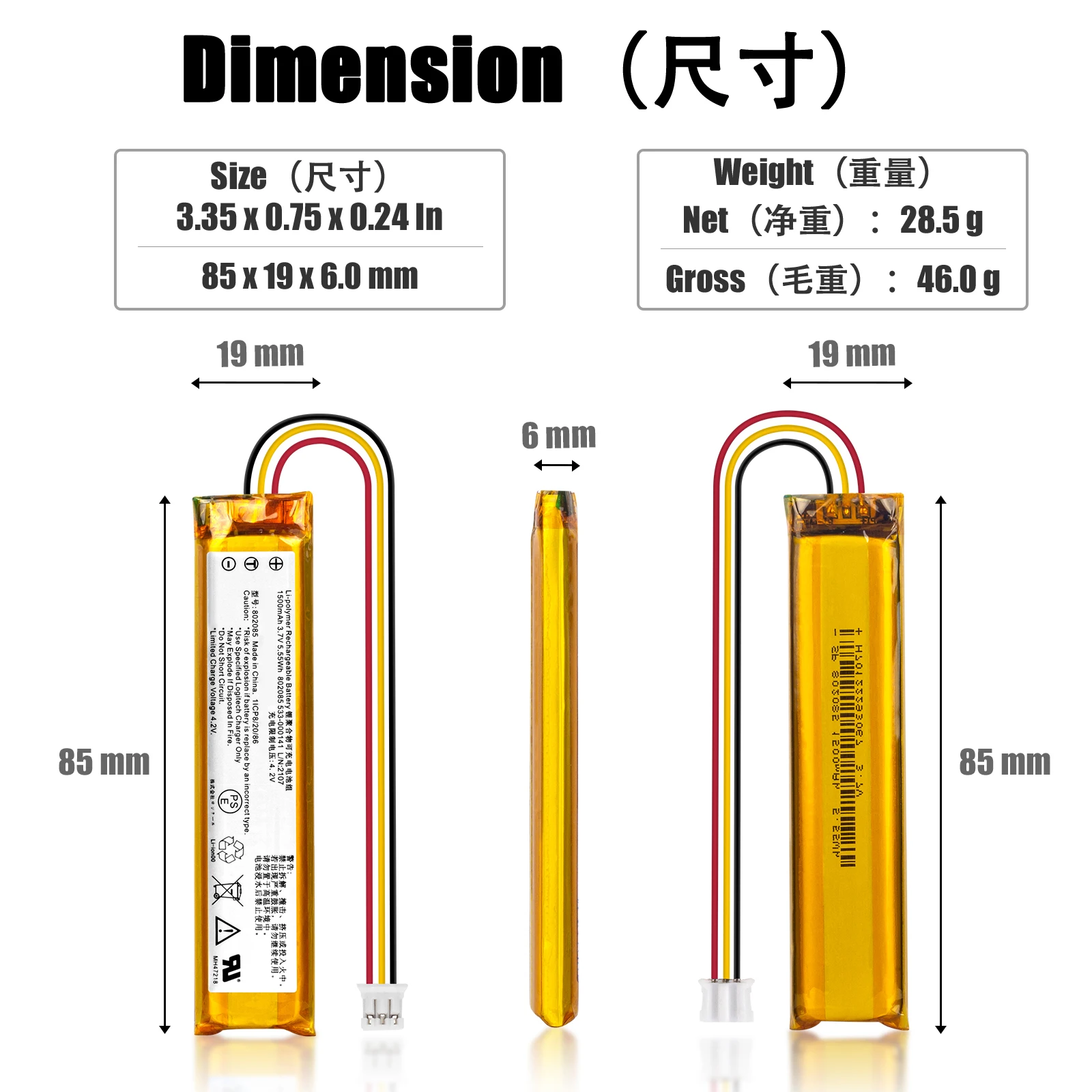 100% New original  for Logitech K800, MX KEYS, YR0073  533-000221 802085P 802085 533-000177 533-000141 keyboard batteries