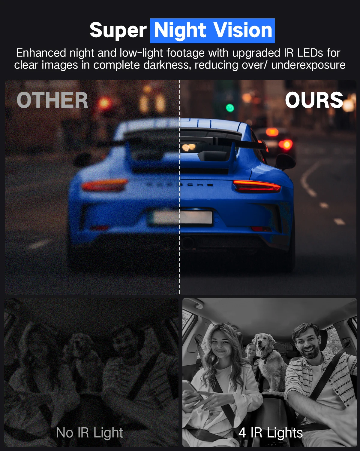 كاميرا TLCRETE للرؤية الليلية الأمامية واي فاي داش كام لكل أوتوماتيكية 170 للسيارات 4k 4g مع تتبع مباشر Gku 3 قنوات Para Coche Camera Dash Ca #4