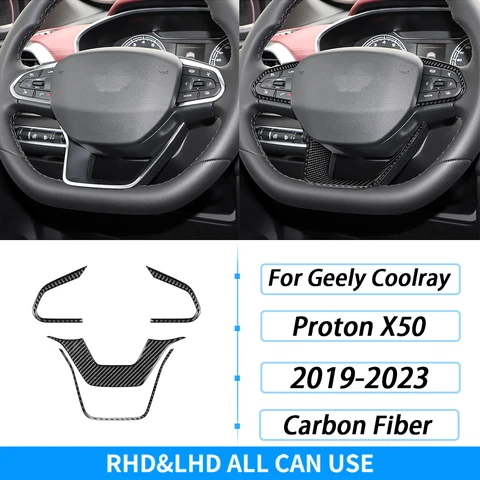Для Geely Coolray Proton X50 2018-2023 углеродное волокно переключение передач воздуховыпускное отверстие оконный подъемник рулевое колесо подходит для телефона