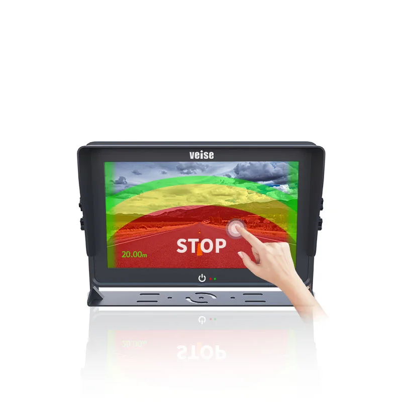 20m Detecting Distance Adjustable Millimeter Wave Radar and Waterproof Reverse Camera System with Touch Screen for Excavators