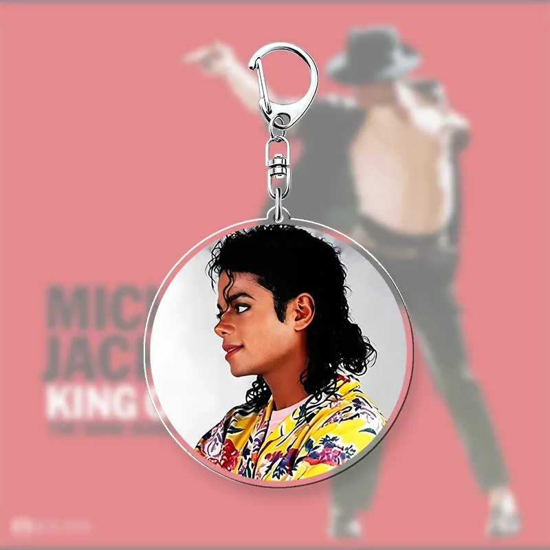 Double-sided Acrylic Keychain, Michael Jackson Pendant