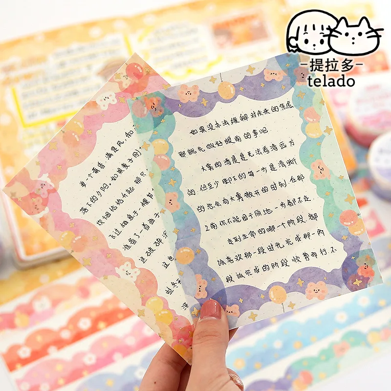 Dream Cloud  Decorative Adhesive Tape Cute rabbit bear Masking Washi Tape Diy Scrapbooking Sticker Label Japanese Stationery