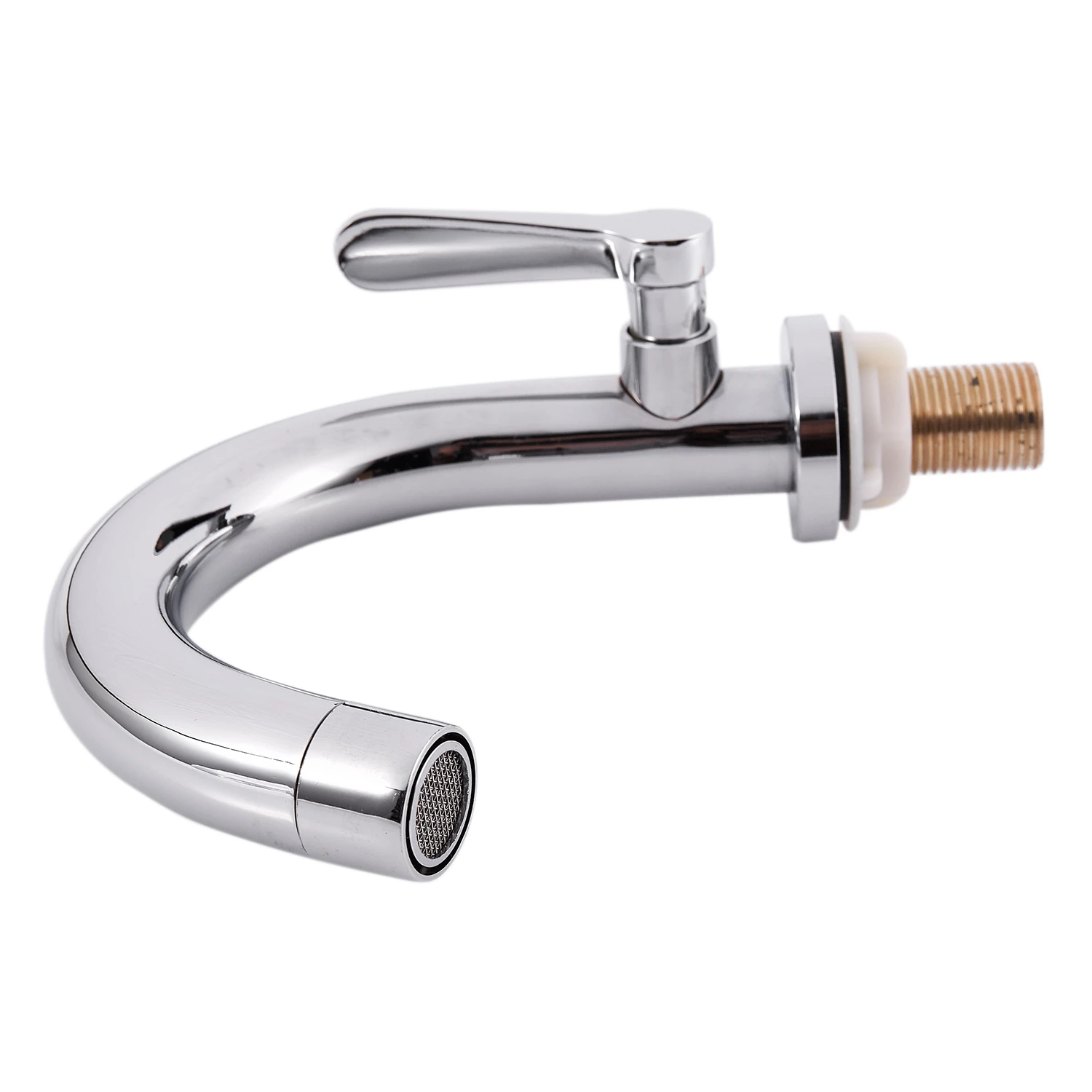 

ABUG-Kitchen Basin Faucet Single Cold Deck Mounted Stainless Steel Basin Sink Faucet Mixer Tap Single Handle Bathroom Accessorie