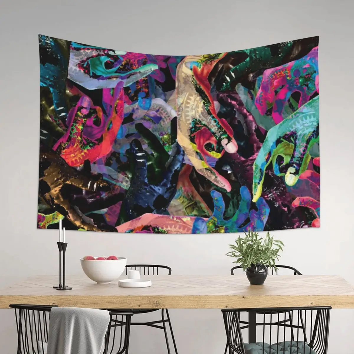 

Many Hands Make It Trippy Tapestry Wall Decoration Wall Hanging Wall Aesthetic Room Decor Aesthetic Decoration Tapestry