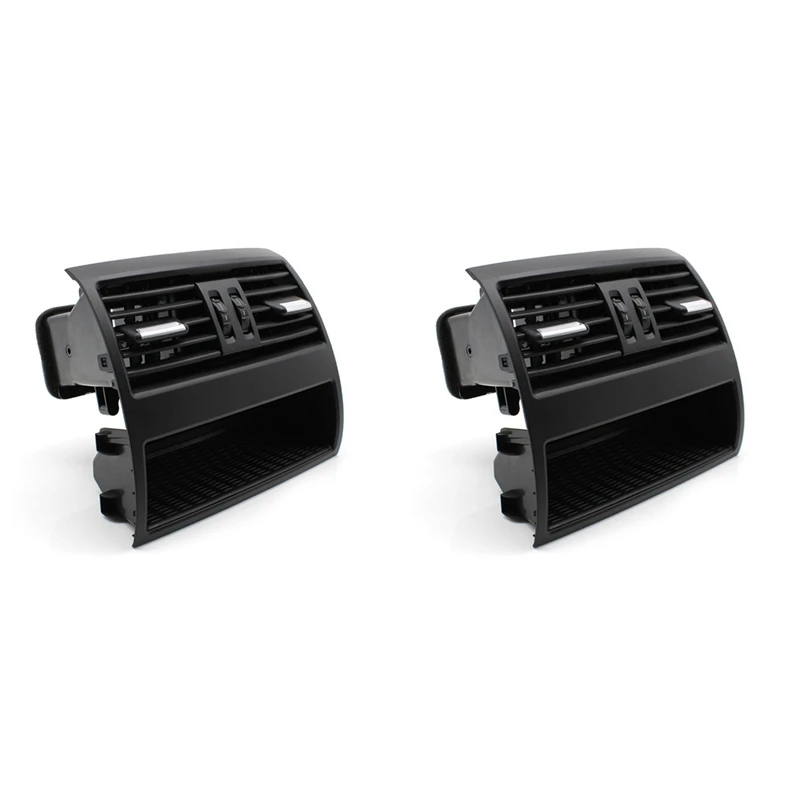 

A48P-2X Rear Console Conditioner Fresh Air Ventilation Grille Compele Part For BMW 5 Series F10 F11 64229172167 (Black)