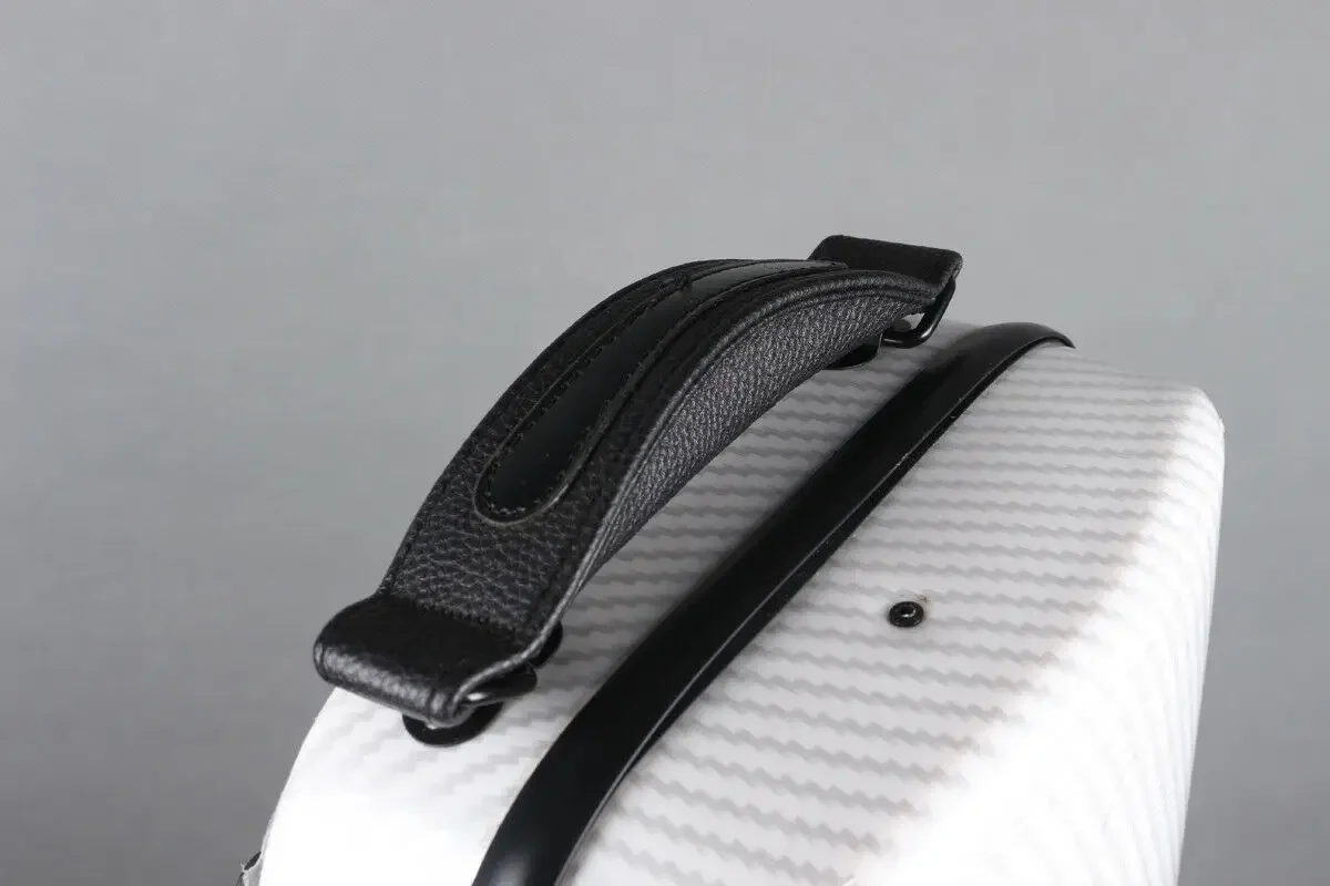 Yinfente 4/4 Violin Case Carbon Fiber Hard Shell Oblong Case White Bag Music Sheet Strong Handle 2 Bow Holder Portable