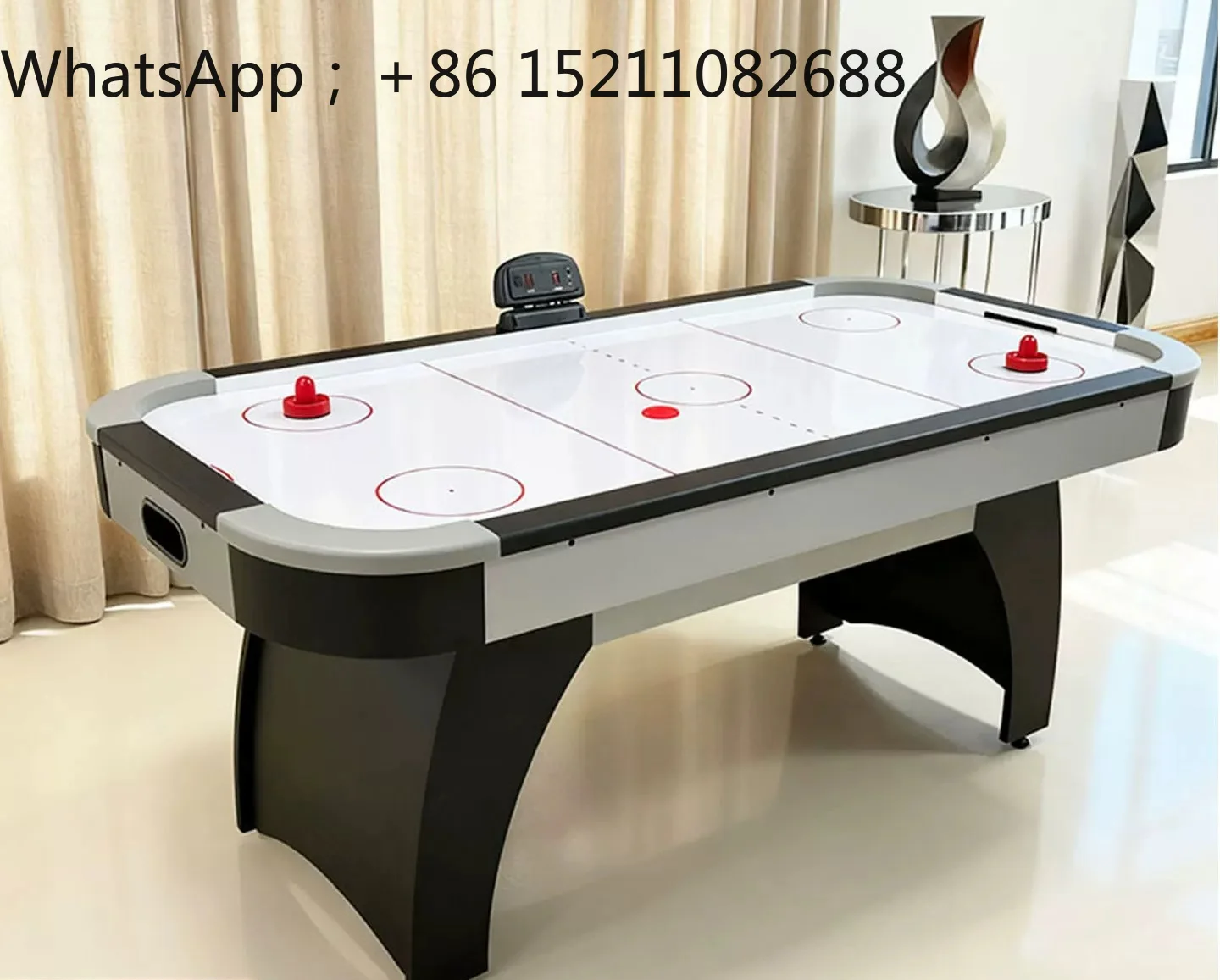 LLY Standard Ice Hockey Table Adult Home Indoor Table Soccer Double Play Multipurpose Ice Hockey Table Soccer