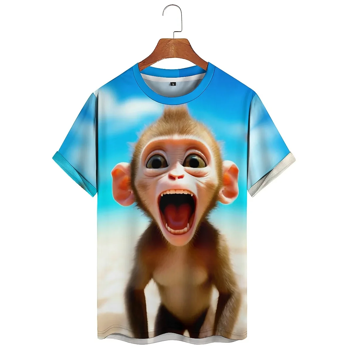 Hawaiian Style Realistic Pattern Men's 3D Printed Short-Sleeve T-Shirt - High-Quality Printing