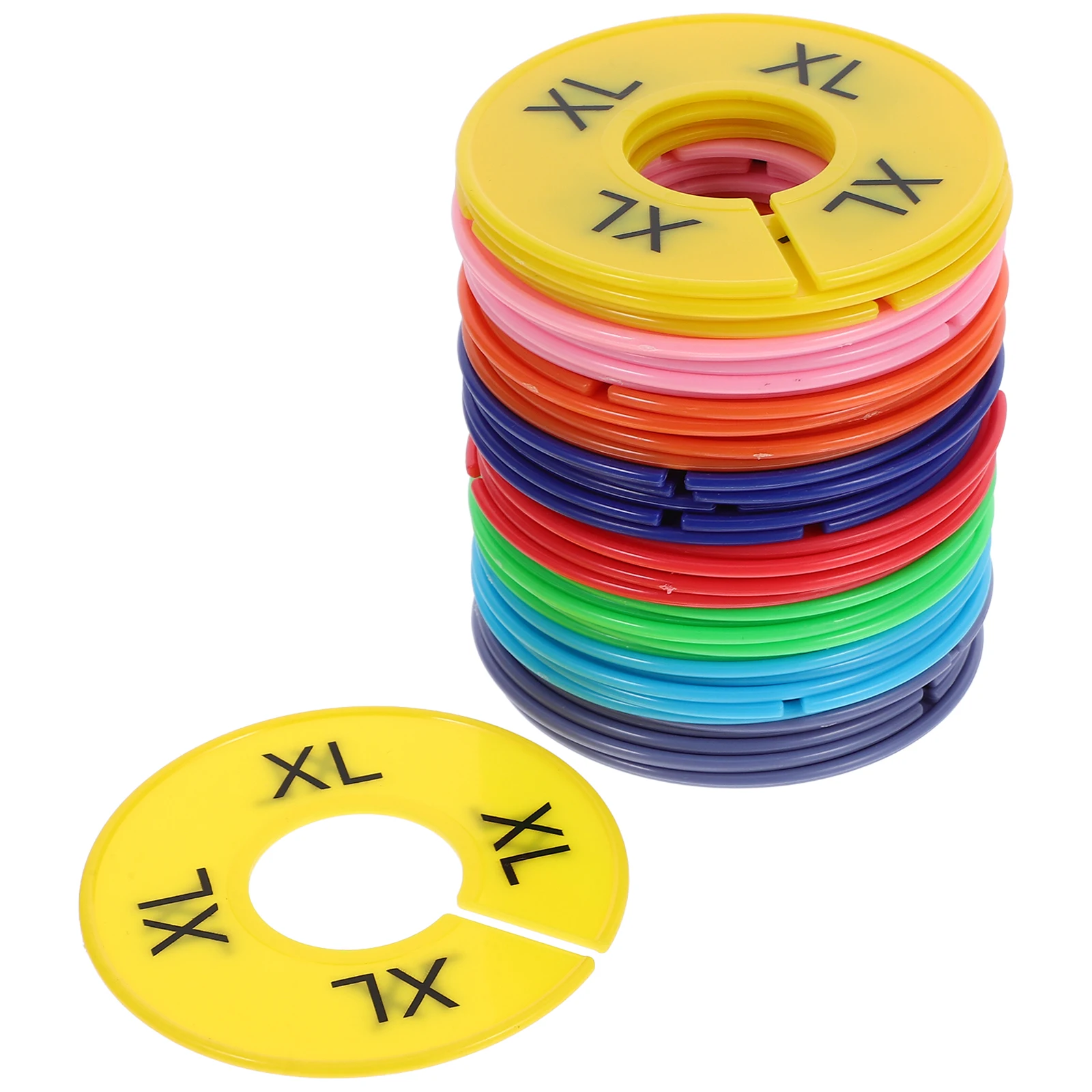 

40pcs Clothing Size Dividers Plastic Round Labels Closet Organizers Separate Clothes Fits Standard Closets Wardrobe