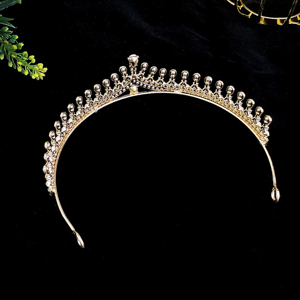 

Bride Headdress Tiaras Women Crowns Hair Accessories Girls Wedding Rhinestone Jewelry Zinc Alloy Acrylic Bridal