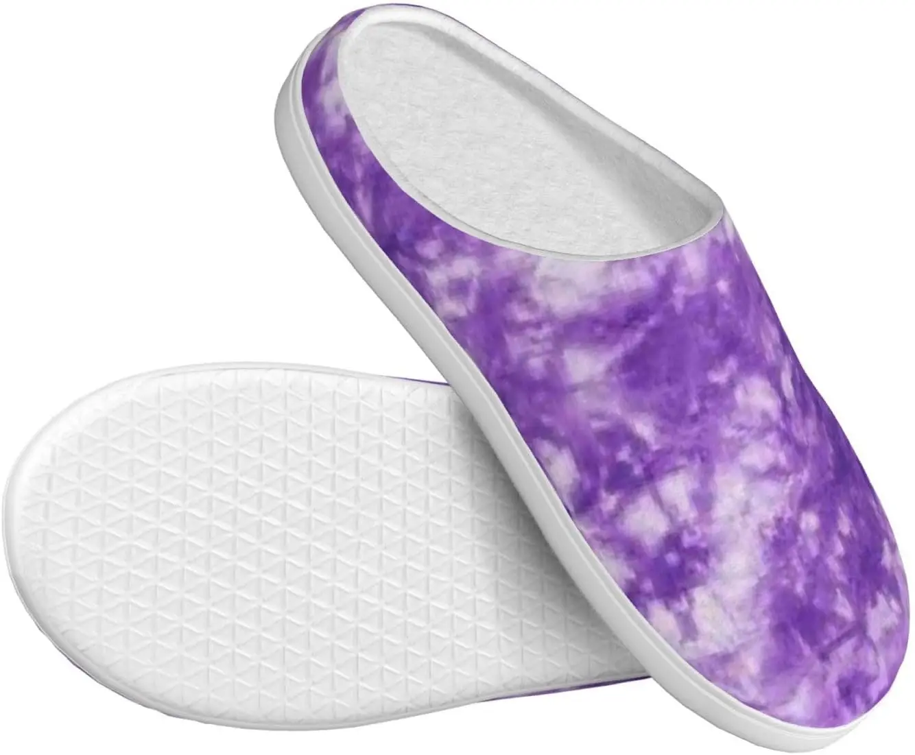 Pantofole da casa antiscivolo in cotone TPR in flanella Tie Dye Galaxy Star per donna uomo
