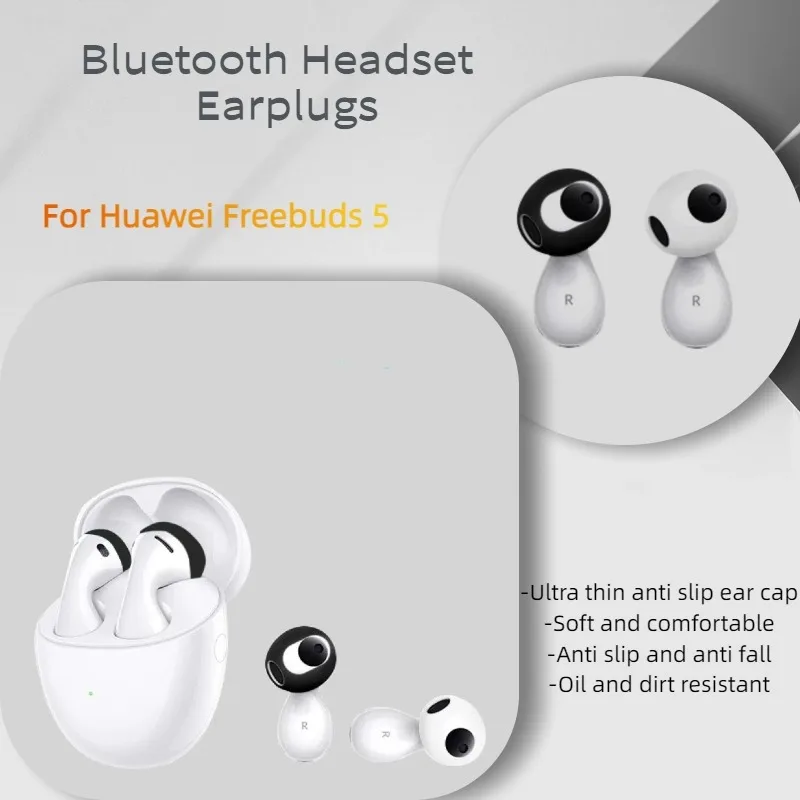 Ultra-thin Bluetooth Headset Earplugs for Huawei Freebuds 5 Anti-slip Eartips Silicone Anti-drop Earphone Cover Replacement Case
