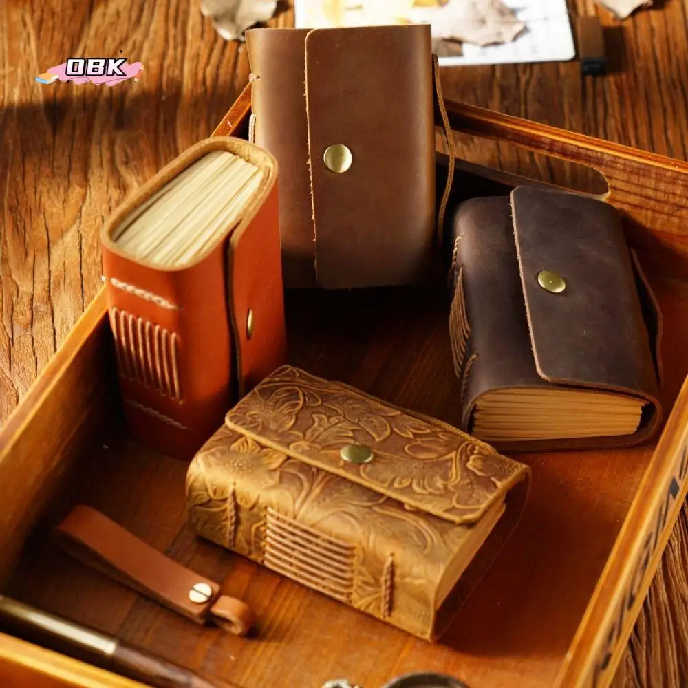 

Vintage Writing Cowhide Cover Sketchbook Handmade Leather Traveler Notebook DIY Diary Notebook Crafts