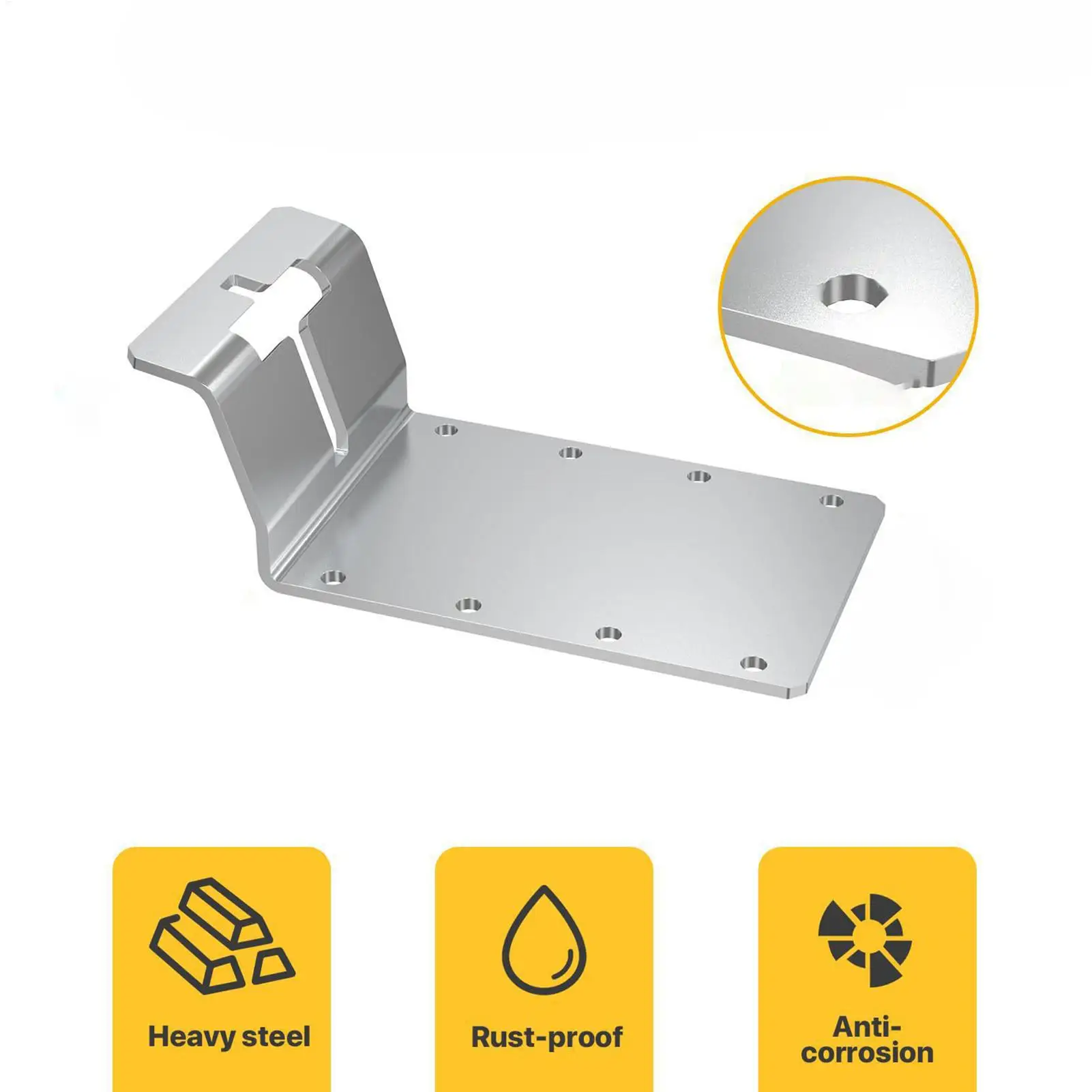 Brackets For Fence Post Anti-Tip Long-Lasting Adjustable Portable Signs Post Mount Bracket For Outdoor Backyard Porch Signs