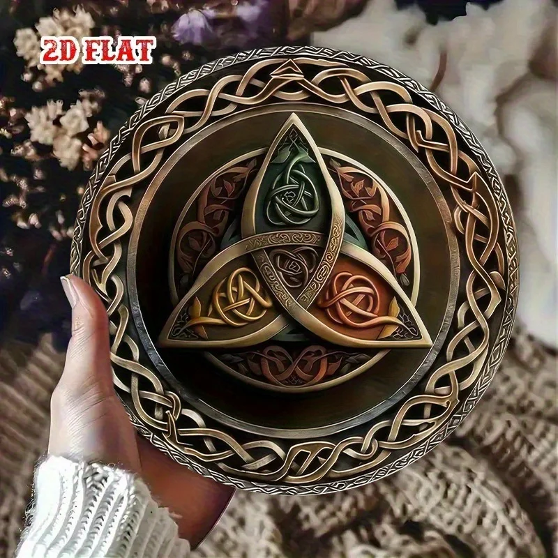 CIFbuy Vintage Celtic Triangle Aluminum Wall Art Waterproof Durable Metal Sign For Home Garden Patio