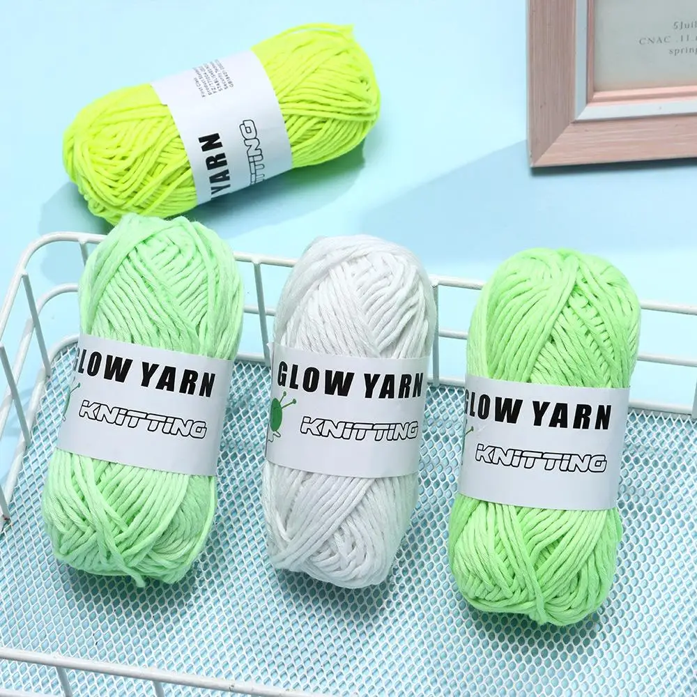 DIY Sewing Weave Luminous Chunky Yarn Hand Knitted Glow in the Dark Knitting Wool