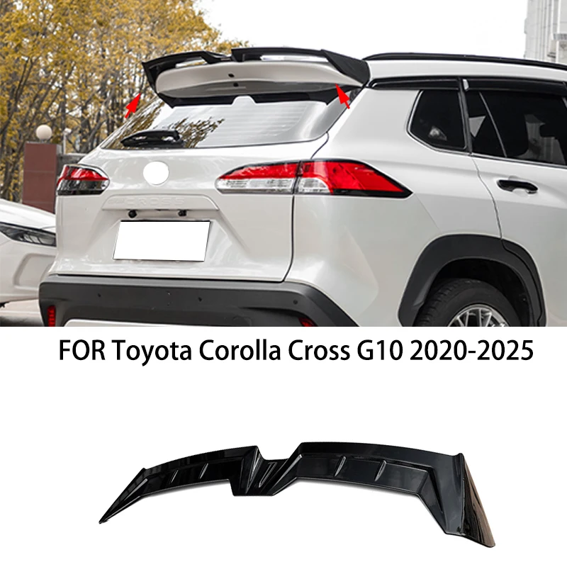

Car accessories FIT For Toyota Corolla Cross G10 2020-2025 black carbon fibre Rear Door Tail Trunk Spoiler Wing Lip