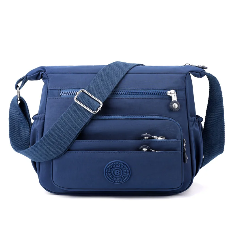 

Waterproof Nylon Crossbody Bag, Multiple Pockets & Zipper Closure, Stylish Casual Shoulder Bag for Travel, Everyday Use