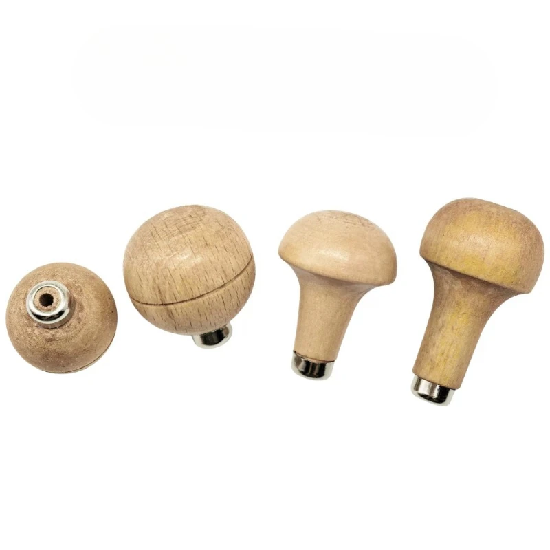 4pcs Pear Shape Wooden Handle For Jewelers Gravers Beading Tool Holder Jewelry Engraving Sleeves