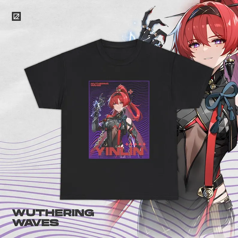 Wuthering Waves Yinlin Shirt Gacha Game Merch Fan Shirt Unisex Cotton