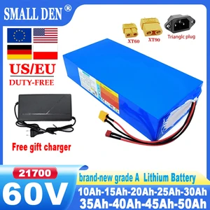 60V 15Ah 20Ah 25Ah 30Ah 35Ah 40Ah 45Ah 50Ah Paket baterai Lithium 21700 Daya Tinggi 3000W Untuk skuter sepeda motor Listrik dengan BMS 8 baterai lithium 60v penjualan terbaik - №