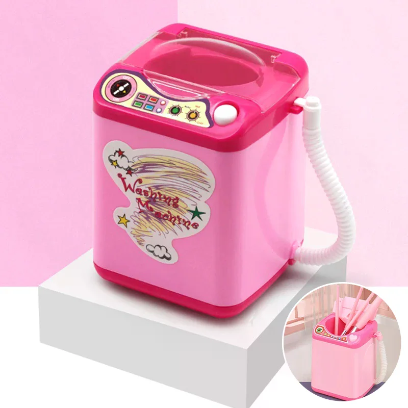 /YOV/Powder Puff Child Sponge Electric Washing Plastic Makeup Tools Cleaning Machine Cleanser Dry And Wet Dual Use Powder Mini