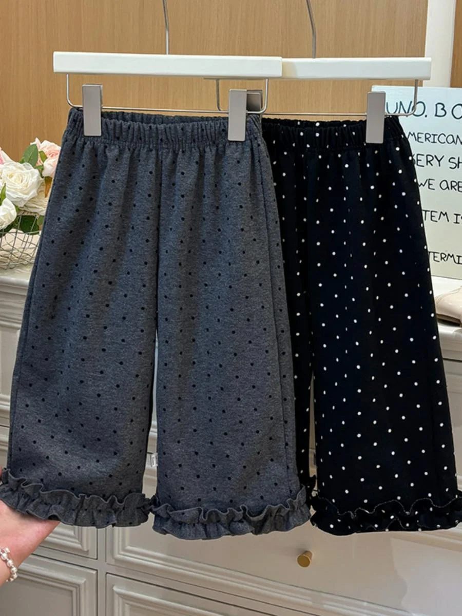 กางเกงลำลองทรงหลวมใส่สบายสำหรับเด็กผู้หญิง ทรงขาตรง แฟชั่น กางเกงขายาว ทันสมัย รุ่นใหม่ล่าสุดสำหรับฤดูใบไม้ร่วง