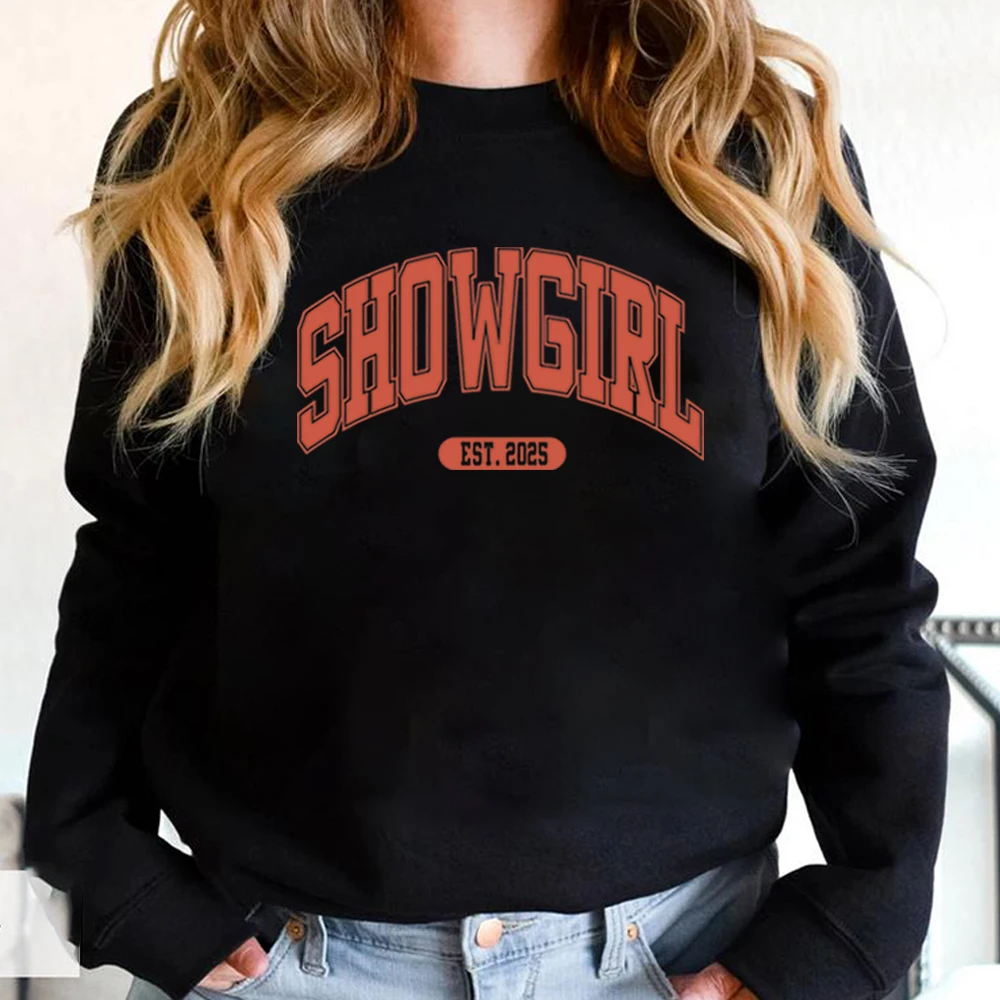 Felpa Showgirl Est 2025 Maglione atletico stampato con lettera Pullover da concerto La vita di una camicia Showgirl Felpe unisex