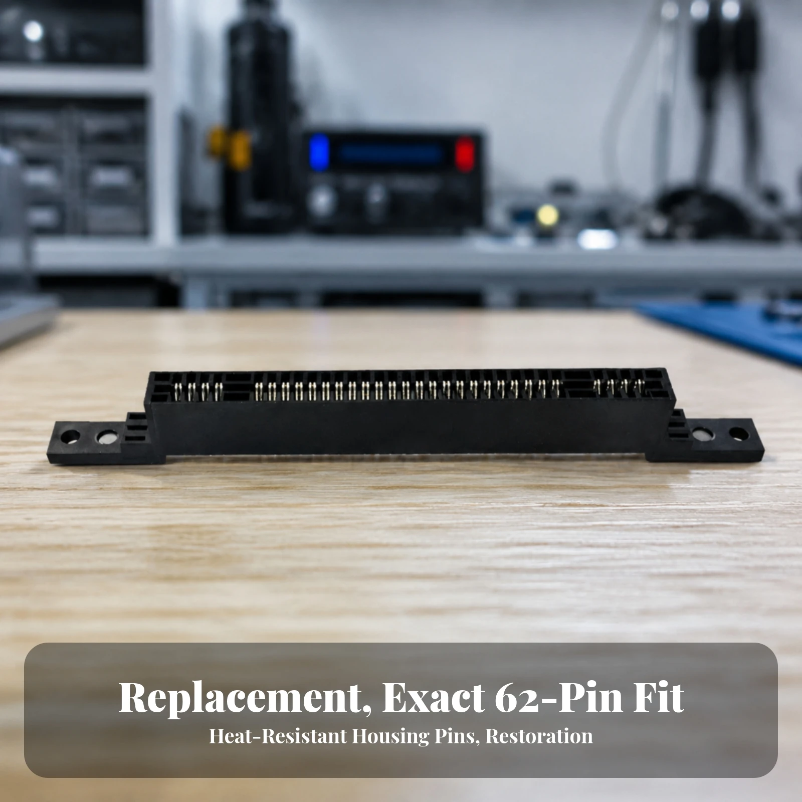62-Pin Game Cartridge Slot Connector Long-Lasting SNES Game Cartridge Slot Connector Sturdy Compact