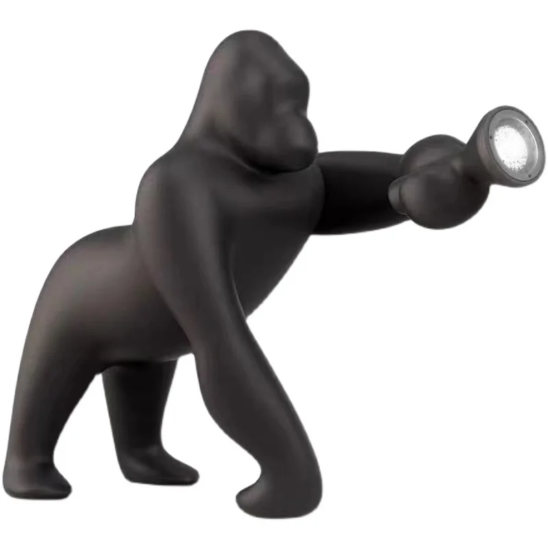 

Gorilla Floor Lamp Hotel Sales Department Exhibition Hall Large Art Decorative Animal Sculpture Lamp