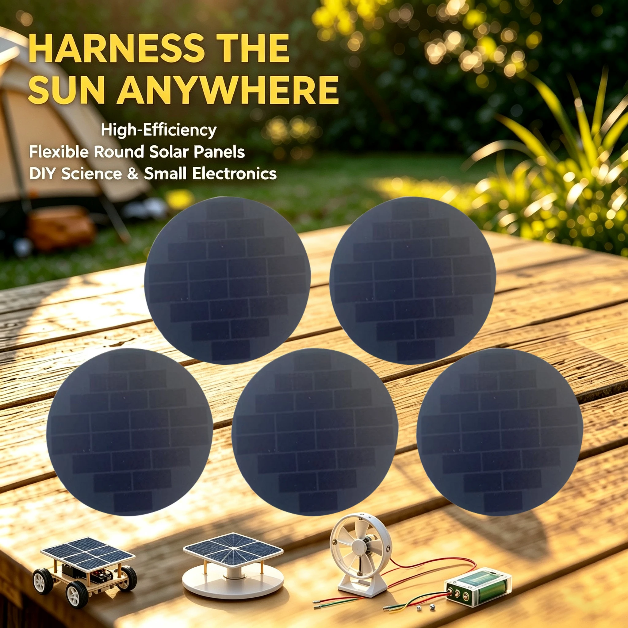 6V Mini Photovoltaic Solar Panel for Laboratory DIY Ornaments Toys Handmade Craft Projects`