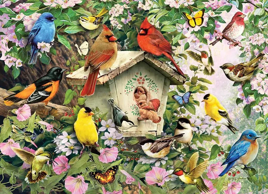 

Large Size Jigsaw Puzzle 500/1000/1200/2000 Pcs Flowers and Birds Jigsaw Puzzles for Adults Stress Relief Toys Gift