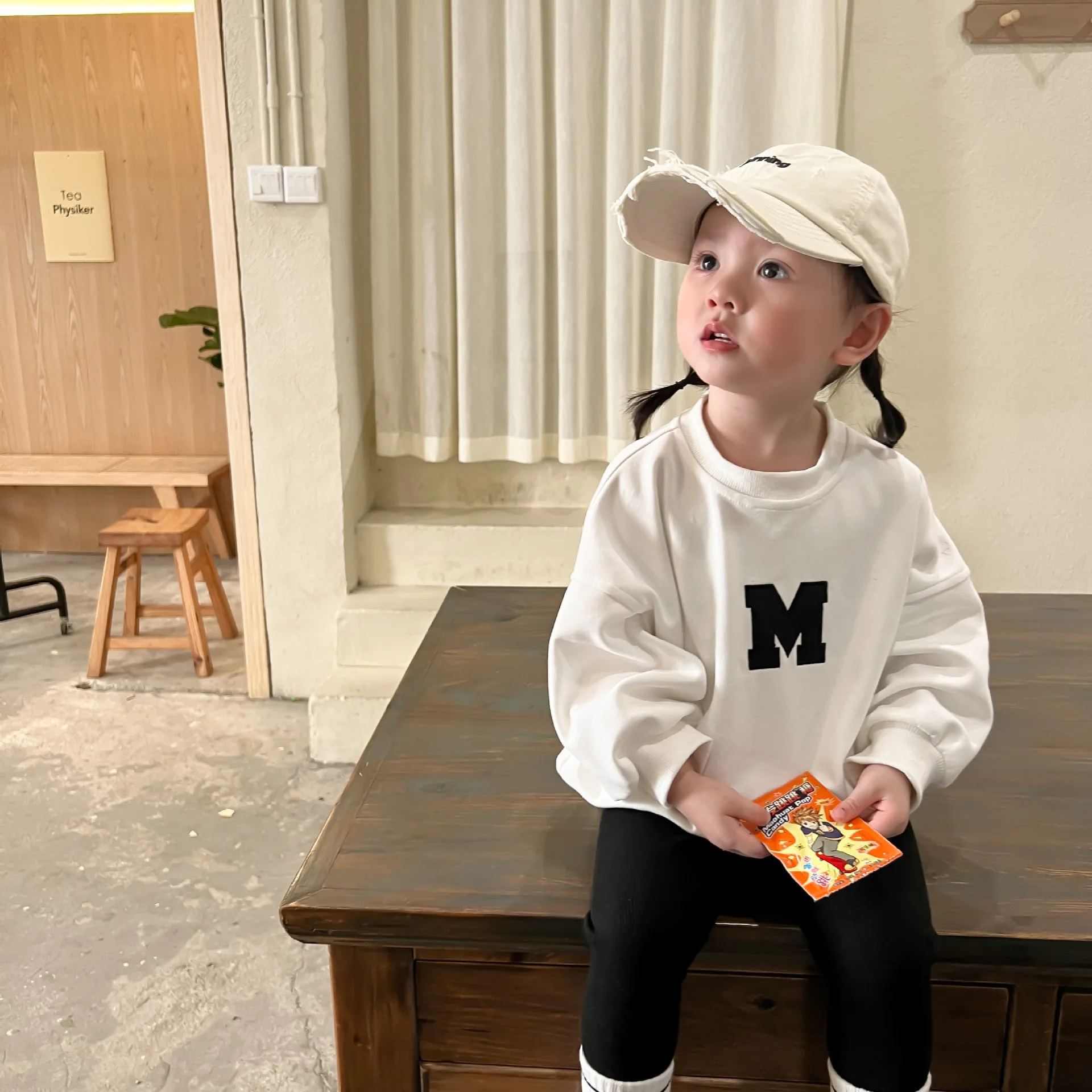 Family Matching Clothes Winter Spring Sweater Embroidery Letter M Mother Daughter Son Long-sleeved Shirt Baby Boy Girl Clothes