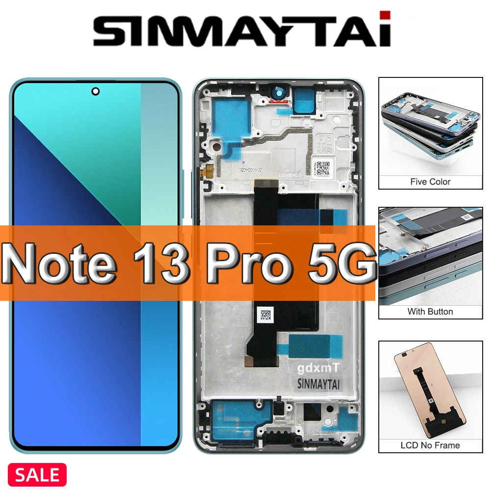 TFT pour Xiaomi Redmi Note 13 Pro 5G 2312DRA50C écran Lcd écran tactile numérique assemblée note 13 pro 5G remplacement de l'écran