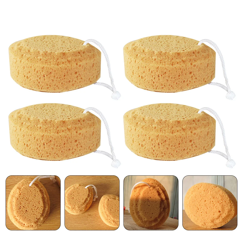

4Pcs Eco Friendly Seaweed Bath Sponge Honeycomb Shower Body Scrubber for Adults Natural Exfoliating Cleanser