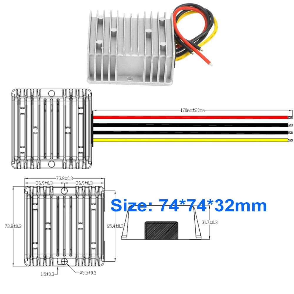 12V 24V TO 5V 5A 3A 10A 30A 50A 20A 48V to 5V 5A-20A Step Down DC Power Converter Buck Voltage Regulator Supply Module For Car