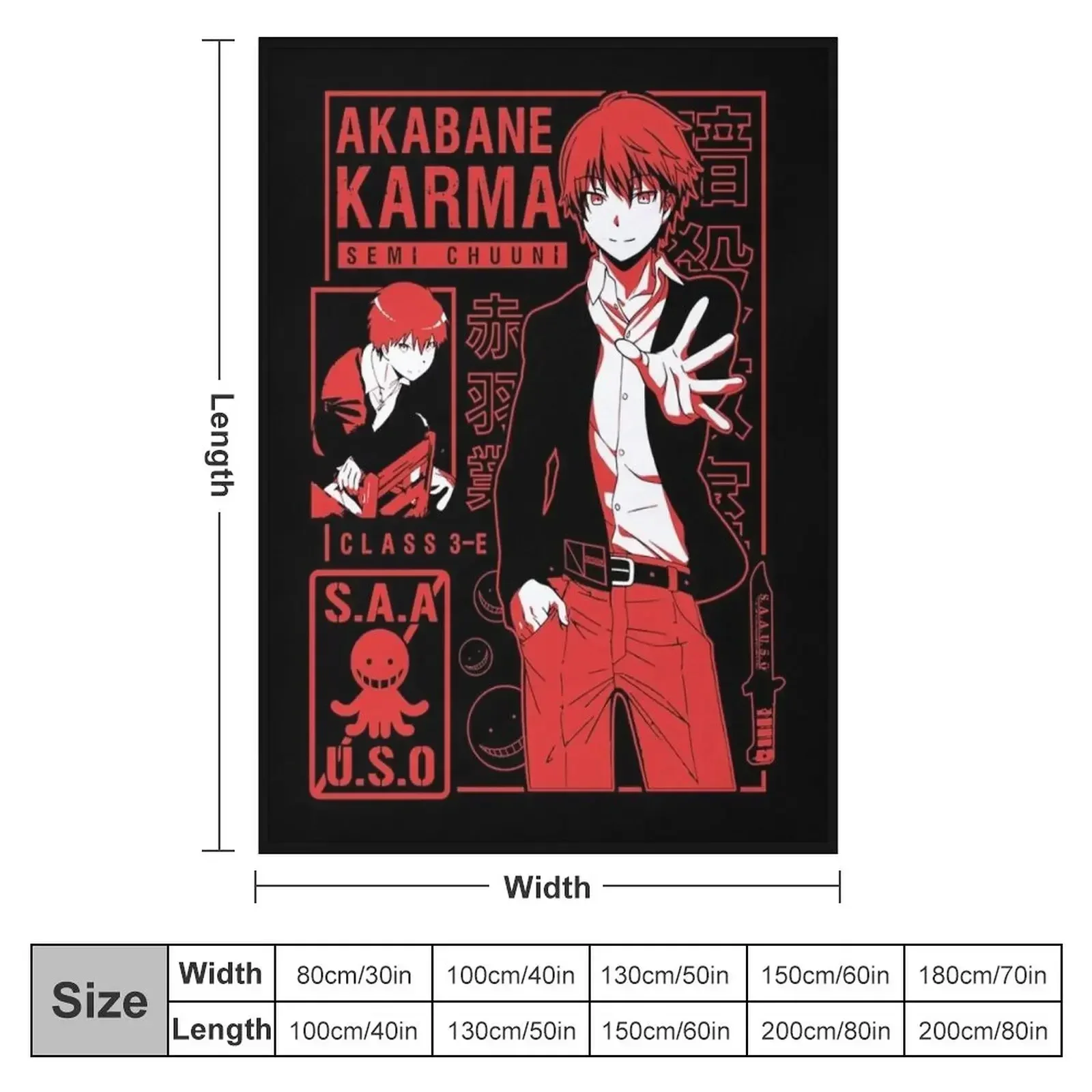 KARMA AKABANE Classic Throw Blanket Polar Vintage warm winter Blankets