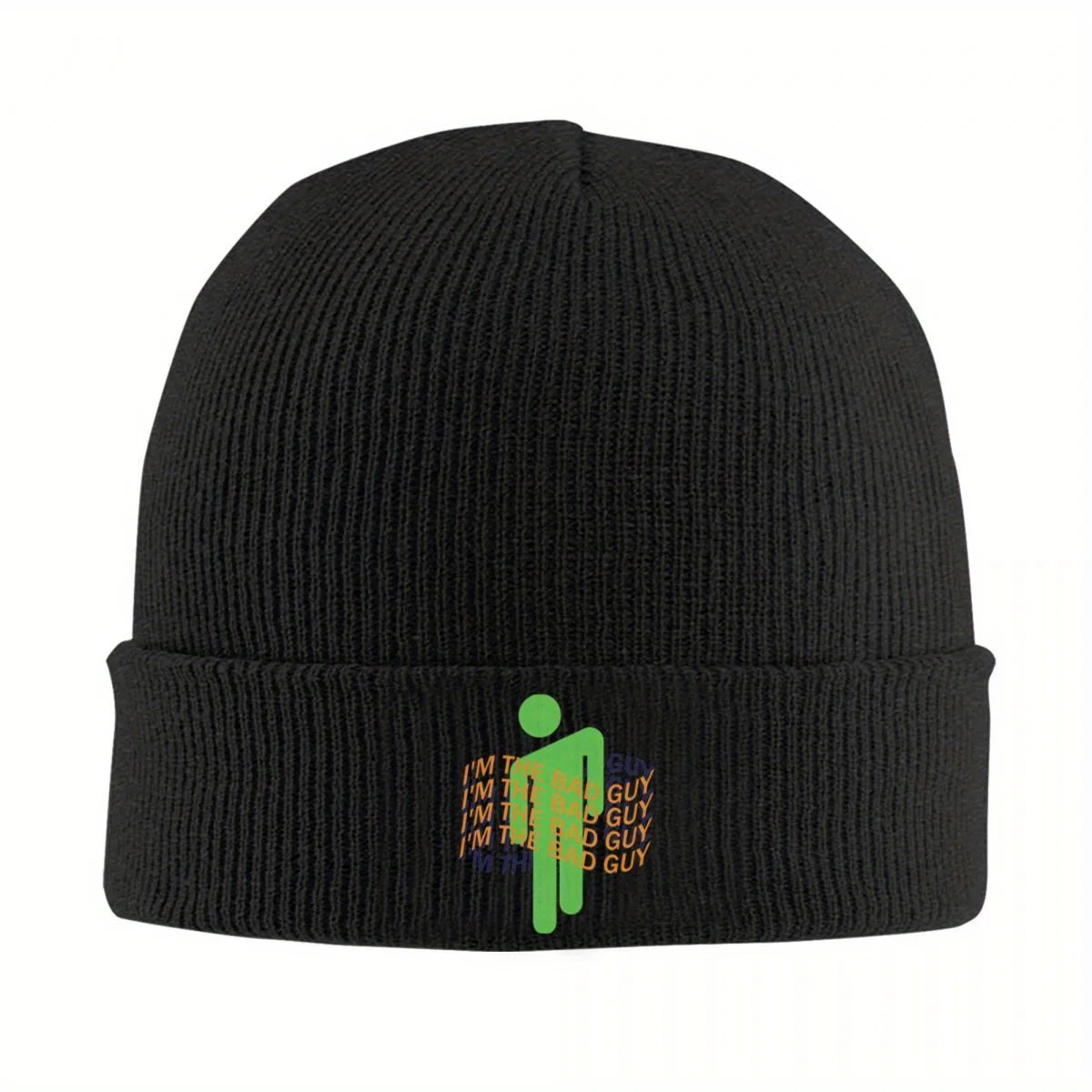 Soy El Chico Malo Me Golpeó Sombrero de Punto Duro y Suave, Gorros de Otoño Invierno, Sombreros Cálidos Unisex, Gorra de Moda para Hombres