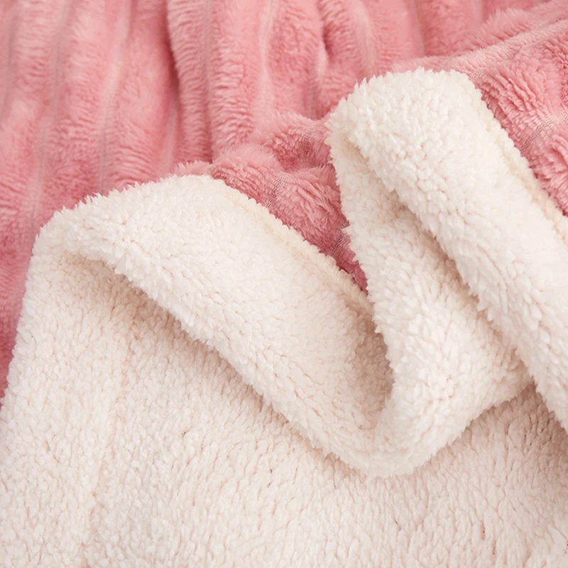 WASART Artificial Rabbit Plush Blanket Fluffy Coral Fleece Sofa Throw Thick Thermal Bed Sheet Warm Soft Autumn Winter Bed Cover