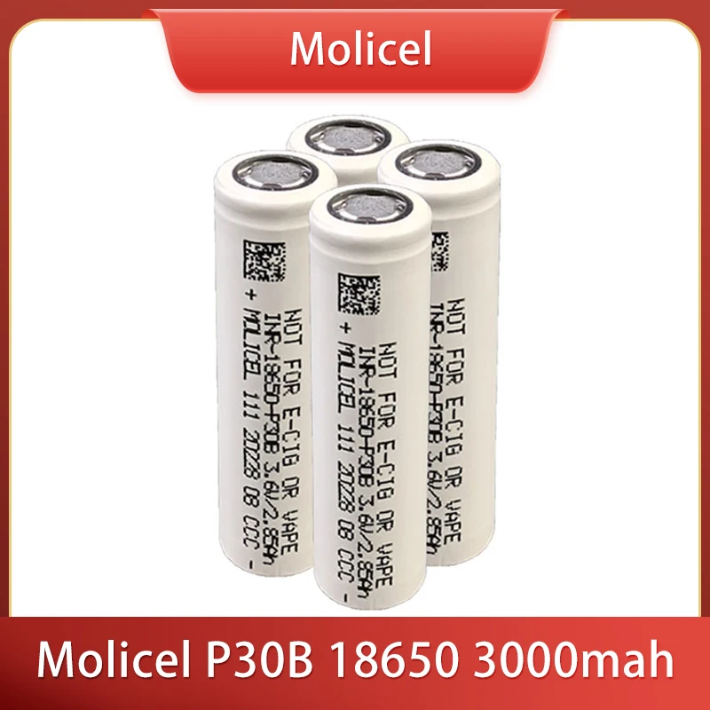 Original Molicel P30B 18650 Battery 30A 3.7v 3000mah High Drain Rechargable Batteries P30-B 3000mah INR18650 Power Bank