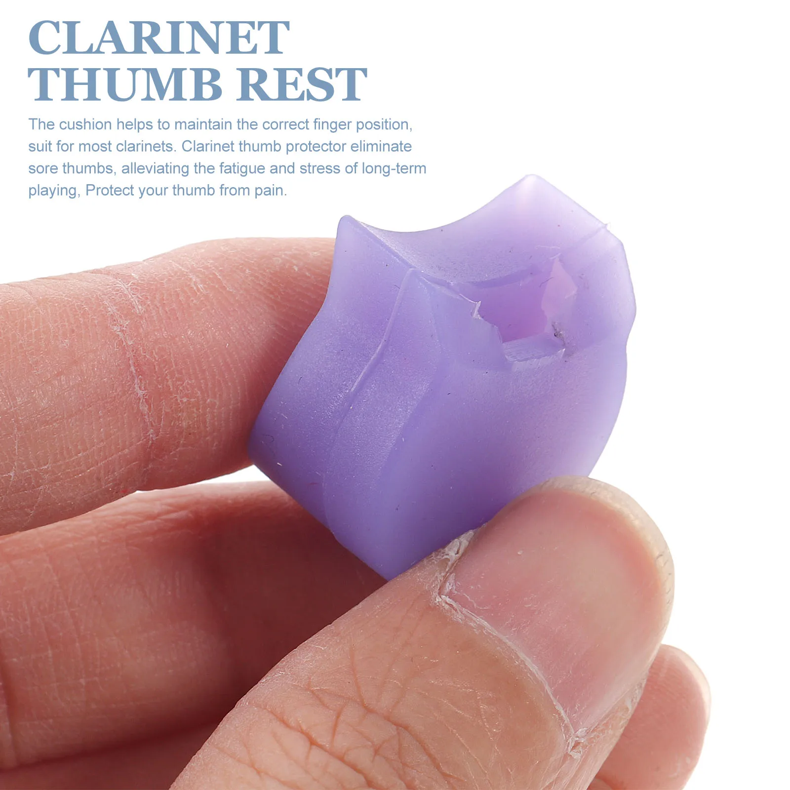 

4 Pcs Finger Rest Clarinet Thumb Sleeve Gel Cushion Pads Silica Guard Glove for
