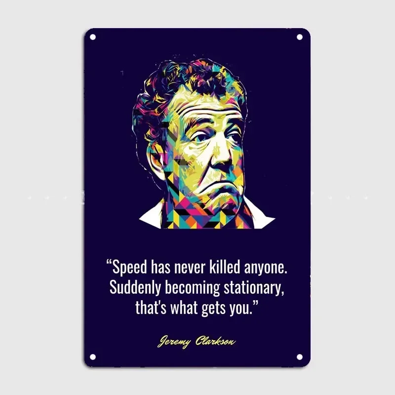 Motivational Metal Wall Art Mural Tin Plaque Garage Jeremy Clarkson Quotes Vintage Home Decor Items Office Bedroom Decoration