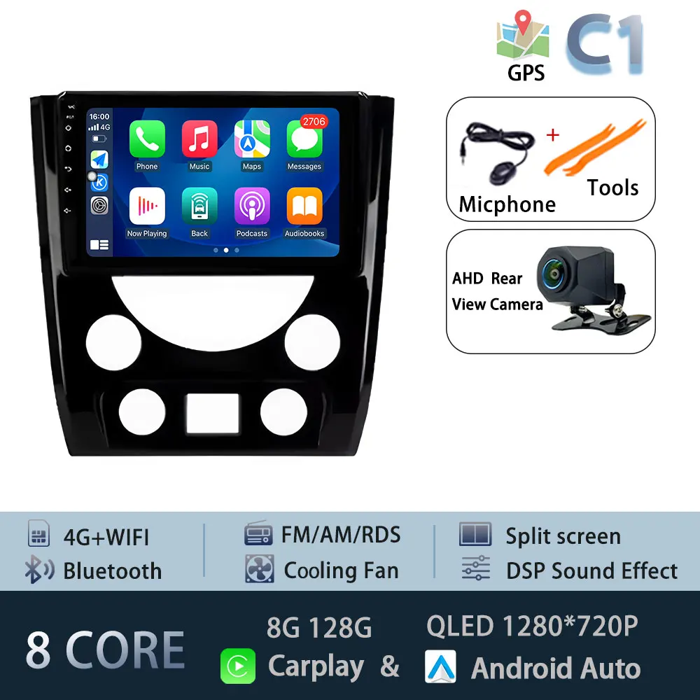 Carplay Android 15 Auto Voor SsangYong Rexton W 2014-2016 GPS Autoradio Navigatie Multimedia Video Player Stereo BT