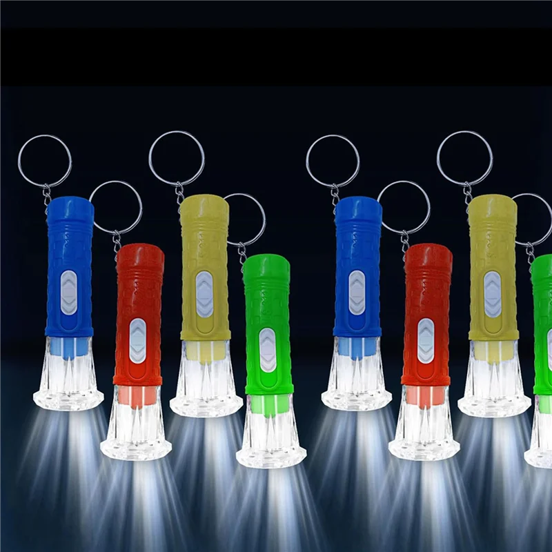AT41 200 шт. мини-брелок-фонарик, объемный мини-брелок, светодиодные маленькие фонарики для детей и взрослых, походов, кемпинга, наполнители для дома