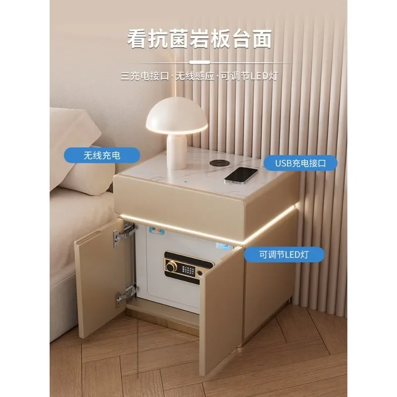 Safe Home New Bedside Table Safe Anti-theft Wireless Charging Smart WiFi Control