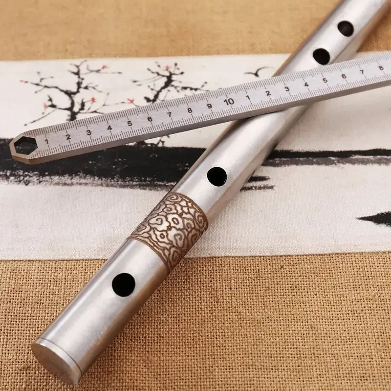 

76cm Outdoor EDC Longquan Hand Forged Steel Multifunctional Flute Ruller Short Stick Car Mounted Portable Window Breaking Tool