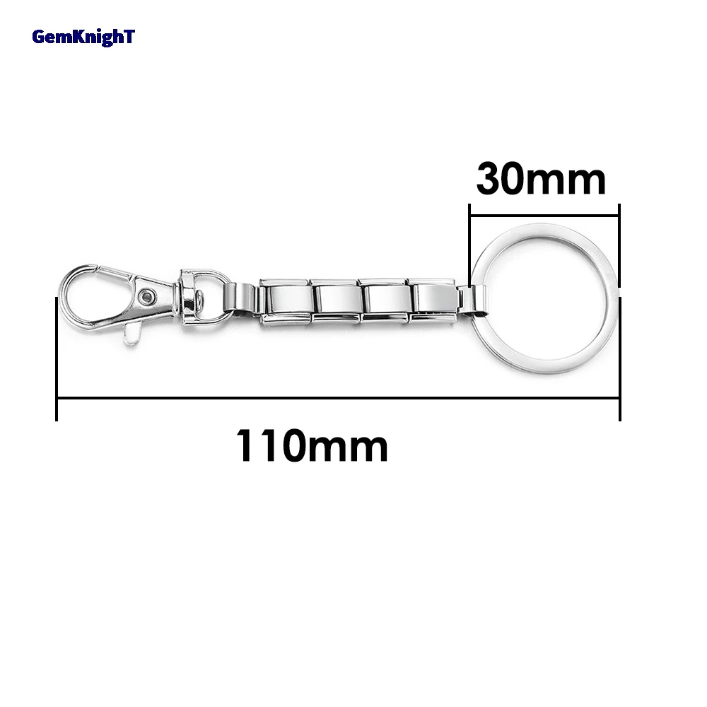GemKinght Einfacher zarter Schlüsselanhänger, bunt, abnehmbarer italienischer Charm, 9 mm, Verbindungsherstellung, DIY, Damen, Herren, Geschenke, Schmuckzubehör – Detail 5